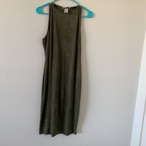 NWOT Adara olive suede dress